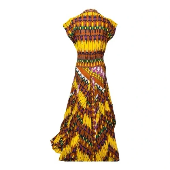 Sandy Starkman Geometric Print MIDI Dress Size M - Picture 5 of 7